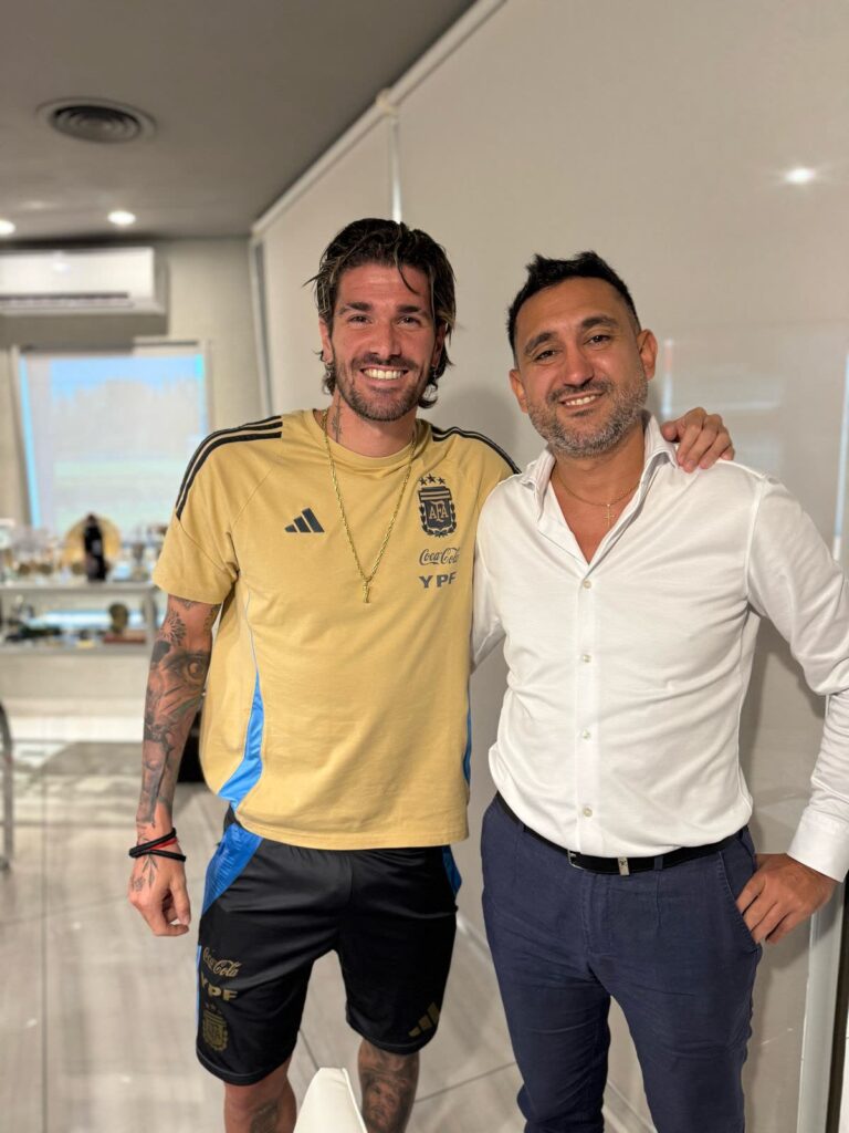 Ariel Vallejo en el predio de la Selección Argentina